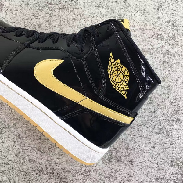 Authentic Air Jordan 1 Black Metallic Gold